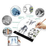 A4 Ultra-Thin Portable LED Light Box Tracer USB Power Cable Dimmable Brightness LED Artcraft Tracing Light Box Light Pad for Artists Drawing Sketching Animation Stencilling X-ray Viewing