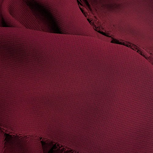 Chiffon Burgundy 58 Inch Fabric By the Yard (F.E.®)