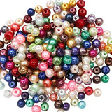 TOAOB 200pcs 4mm Tiny Satin Luster Glass Pearl Beads Round Loose Beads Wholesale Multi Color for