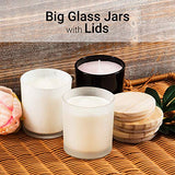 DIY Soy Candle Making Kit for Adults with Big Glass Candle Jars - Candle Making Supplies - Candle Rose Mold - Wicks - Soy Wax Flakes Candle Making Kits - Full Beginners Set