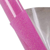 HOHOFILM Sparkle Glitter Heat Transfer Vinyl HTV Press Sheet Paper for Clothes Holo Pink 20"x12"