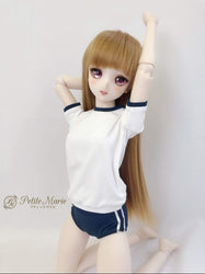 Petite Marie Japan for 1/3 Doll 23 inch 60cm SD DD BJD Japan High School Sportswear Gym Wear with Bloomers (Blue)