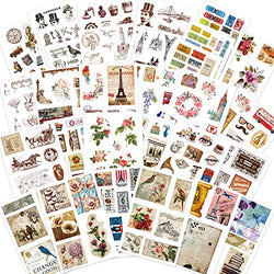 Knaid Vintage Stickers Set - Decorative Sticker for Scrapbooking, Kid DIY Arts Crafts, Album, Bullet Journaling, Junk Journal, Planners, Calendars and Notebook