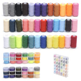 KEIMIX 72Pcs Sewing Threads Kits, 550 Yards Per Polyester Thread Spools, 36 Colors, Prewound Bobbins with Case for Hand & Machine Sewing