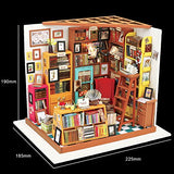 ROBOTIME Dollhouse Kit Miniature DIY Library House Kits Best Birthday Gifts for Teens