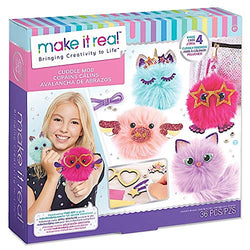 Make It Real - CuddleMob. DIY Pom Pom Characters Arts and Crafts Kit for Girls. Create Unique Plush Characters for Home Play, or to Attach to Kids’ Backpacks or Purses
