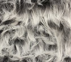 Faux Fur Fabric Long Pile Monkey Shaggy GRAY FROST / 60" Wide / Sold by the yard