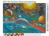 Diamond Painting Kits for Adults, Full Drill Vast Universe Planet Rhinestone Embroidery Cross Stitch Supply Arts Craft Canvas Wall Decor 11.8x15.8 inch