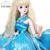Cinderella and Her Shoes 1/3 BJD Doll 60cm 24 inch Girl Jointed Dolls Toy Full Set Skirt + Accessories + Doll + Shoes + Gift