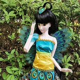 EVA BJD 1/3 BJD Doll 24 inch 60cm Ball Jointed Dolls SD Doll Peacock Fairy Ray Toy Figure with Full Accessories