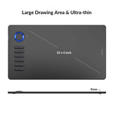 VEIKK A15 Pro Graphics Drawing Tablet 10 x 6 inch Digital Drawing Tablet with 12 Hotkeys and a Quick Dial (8192 Level Pressure Battery -Free Stylus)