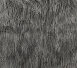 Faux Fur Fabric Long Pile Monkey Shaggy CHARCOAL / 60" Wide / Sold by the yard