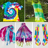 One-Step Tie Dye Kit,12 Colors Tie Fabric Dye for Women,Kids,Men Gift, with Rubber Bands,Party Supplies DIY Tie Dye