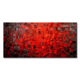 Seekland Art Modern Oil Painting Hand Painted Texture Red Abstract Canvas Wall Art Decoration Contemporary Artwork Framed Ready to Hang
