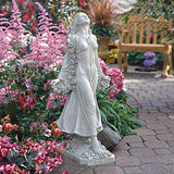 Design Toscano KY47018 Flora Divine Patroness of Gardens Roman Goddess Statue, 30 Inch, Polyresin, Antique Stone