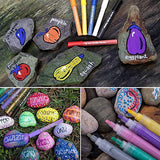 Acrylic Paint Marker Pens, Morfone Set of 12 Colors Markers Water Based Paint Pen for Rock Painting, Canvas, Photo Album, DIY Craft, School Project, Glass, Ceramic, Wood, Metal (Medium Tip)