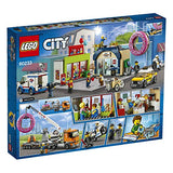 LEGO City Donut Shop Opening 60233 Store Opening Build and Play with Toy Taxi, Van and Truck with Crane, Easy Build with Minifigures for Boys and Girls (790 Pieces)