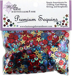 Buttons Galore PS703 20G Picnic 28 Lilac Lane Premium Sequins, Multicolor