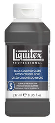 Liquitex Professional Black Gesso Surface Prep Medium Bottle, 8-Ounce