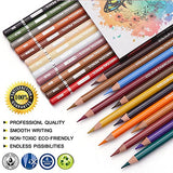 PANDAFLY Professional Charcoal Pencils Drawing Set, Skin Tone Colored Pencils, Colour Charcoal Pencils, Pastel Chalk Pencils for Sketching, Shading, Coloring, Layering & Blending, 24 Colors