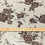 Brown Velvet Jacquard Damask Fabric 118'' Wide sold By The Yard for Curtains, Drapery, Upholstery