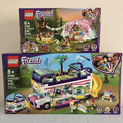Lego Friends Friendship Bus 41395 Bundle with Lego Friends Nature Glamping 41392 Building Kit