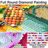 DIY 5D Diamond Painting Kit,Dragon and Phoenix Full Drill Arts Craft Round Diamond Painting by Number Cross Stitch Embroidery,for Home Wall Decor Adults and Kids (12x16 inches)