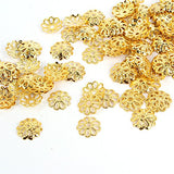 Beautiful Bead 6mm Gold Tone Flower Bead Caps for Jewelry Making (About 500pcs) (8mm, Gold)