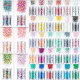 Artdone Holographic Glitter 36 Colors Total 200g Body Glitter Mixed Color Glitter Sequins Nail Art Gilter Iridescent Flakes Sparkle Paillette for Nail Eye Face Hair Body Festival Makeup Mermaid