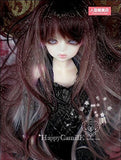 BJD Doll Hair Wig 7-8 inch 18-20cm Brown White 1/4 MSD DZ DOD LUTS Perma-long