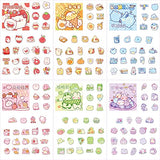 652 Pieces Korean Cute Kawaii Washi Cartoon Stickers Cartoon Little Girls Stickers Set Lovely Kid Sticker Small Size Scrapbook Decal Photo Planner Dairy Sticker for Notebook DIY(Cute Style)