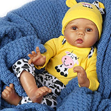 Charex Reborn Baby Dolls Black Lifelike Reborn Babies 22 Inch African American Realistic Baby Dolls Newborn Reborn Real Baby Dolls That Looks Real for Age 3+