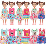 22 PCS Chelsea 6 inch Dolls School Set - Doll Clothes and Accessories Including 2 Clothes Sets 3 Fashion Dresses 1 Computer 1 Glasses and 15 pcs Study Accessories