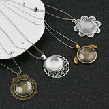 Accmor 32 Pcs 8 Styles Pendant Trays Include Round, Square, Heart, Teardrop, Wings, Flower,