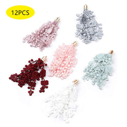 VIIRY 12pcs Tassels Mix Color Style Fashion Soft Silk Lace Tassels Fit for Jewelry Making DIY Accessories(6 Pairs)