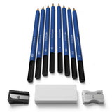 Artisto Drawing and Sketching Pencil Art Set (18 Items), Perfect for Beginners, Kids or Any Aspiring Artist, Includes Graphite Pencils and Sticks, Charcoal Pencils, Erasers and Sharpeners