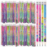 200 Pieces Outer Space Pencils Pencils Bulk Starry Sky Wooden Writing Pencils with Durable Erasers Top Home Office School Classroom Supplies (200)