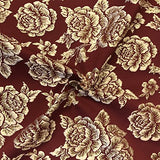 Metallic Floral 3D Jacquard Fabric 60'' Wide sold By The Yard for Curtains, Drapery, Upholstery