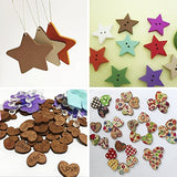 Wood Slices, 130Pcs Unfinished Natural Wood Circles for Crafts with 2.4"-2.8" Circle/Heart/Star