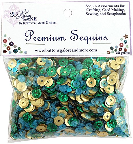 Buttons Galore PS220 20g Fiesta 28 Lilac Lane Premium Sequins, Multicolor