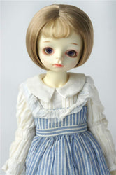 BJD Doll Wigs JD555 8-9inch Short Boyish Cut 1/3 BJD Doll Wigs (Ash Brown, 8-9inch)