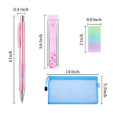 20 Pieces 0.9mm Mechanical Pencil Set, Include 8 Pieces 0.9 mm Automatic Pencil, 8 Pieces 2B Lead Refills, 3 Pieces Erasers and Pencil Bag for Writing Drawing Crafting