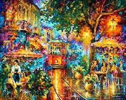 Trolley Painting Cityscape Canvas Art By Leonid Afremov Studio - Old Magic