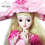Alyssa 1/3 BJD Doll 60cm Ball Jointed Dolls Reborn Figure + Full Set Accessories + Shoes + Hair + Clothes for Birth Gift
