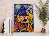 Uhomate Pretty Soldier Sailor Moon Wall Decor Vincent Van Gogh Starry Night Posters Home Canvas Wall Art Nursery Decor Living Room Wall Decor A052 (5X7)