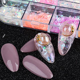 12 Colors Nail Art Glitter Sequins, Irregular Colorful Mermaid Nail Flakes Confetti Sticker Manicure Nail Art Supplies for Face Hand Body Eyes Make-up Decorations, Women Party DIY Beauty Accessories