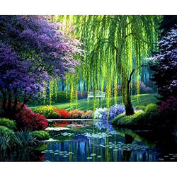 DIY 5D Diamond Painting Kits for Adults Full Drill Tree Diamond Painting Rhinestone Embroidery Pictures Cross Stitch Arts Crafts for Living Room Home Wall Decor 30x40cm