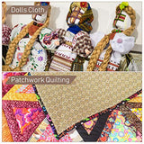 5 Pieces Ethnic Pattern Fat Quarters Fat Quarters Pre-Cut Quilting Cloth Fabric Fat Quarters Bundles Fabric for Sewing Patchwork Face Protectors Crafting Projects, 19.5 x 15.7 Inch