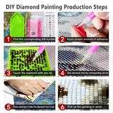 DIY 5D Diamond Painting Kits for Adults Full Drill Embroidery Paintings Rhinestone Pasted DIY Painting Cross Stitch Arts Crafts for Home Wall Decor 30x40cm/11.8×15.7Inches（Lovely Huskies,Dogs)