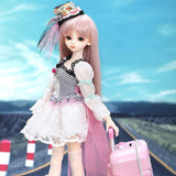 W&Y 1/4 SD Doll 40Cm 16Inch BJD Jointed Dolls Children's Creative Toys Surprise Doll Best Gift for Girls Clothes+ Makeup + Accessory